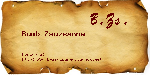Bumb Zsuzsanna névjegykártya